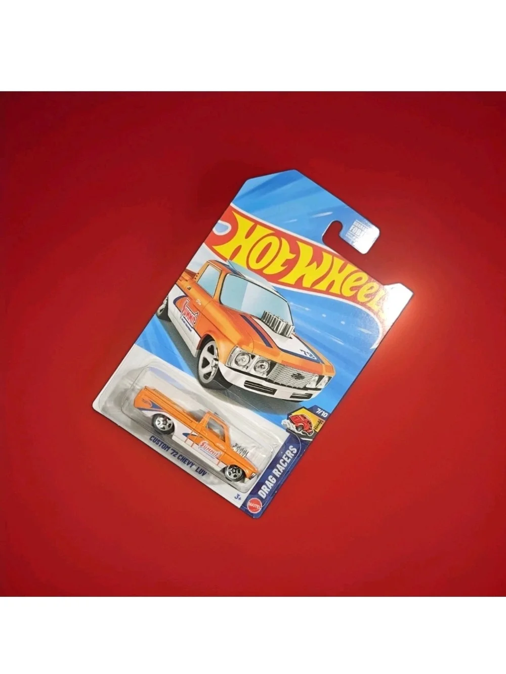Mattel Hot Wheels Orange and White Custom '72 Chevy Luv Toy Car